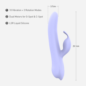 OVIYA Dual Motor Rabbit Vibrator for Clitoral & G-Spot Pleasure RBV02 - Image 4